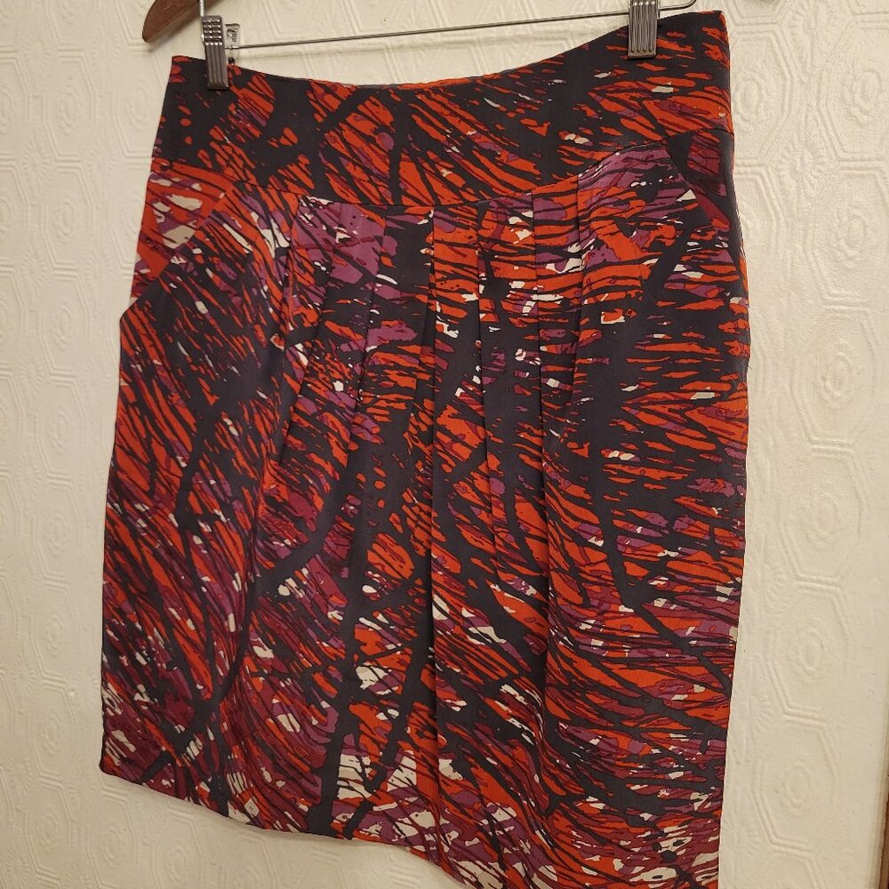 BCBG Max Azria Women's 100% Silk Mini Skirt Size 8